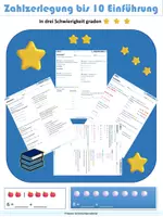 Vorschau - Arbeitsblätter - Zahlzehrlegung bis 10 - Einführung - Deckblatt