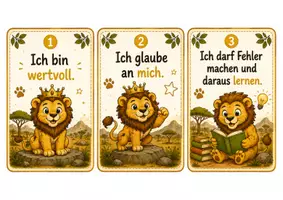 Vorschau - Poster - Affirmationen Türschilder - Klassentier Löwe - Löwenklasse - Seite 1