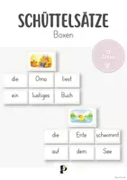 Vorschau - Aufgabenkarten - Schüttelsätze | Sätze bilden in der Grundschule (Klasse 1-2) - Deckblatt