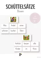 Vorschau - Aufgabenkarten - Schüttelsätze | Sätze bilden in der Grundschule (Klasse 2) - Deckblatt