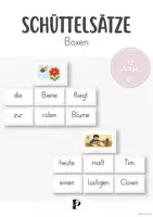 Vorschau - Aufgabenkarten - Schüttelsätze | Sätze bilden in der Grundschule (Klasse 2) - Deckblatt