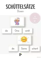 Vorschau - Aufgabenkarten - Schüttelsätze – Materialpaket | für Klasse 1 & 2 - Seite 1