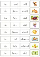 Vorschau - Aufgabenkarten - Schüttelsätze | Sätze bilden in der Grundschule (Klasse 1) - Seite 3