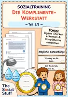 Vorschau - Stundenentwürfe - Soziales Lernen: Sozialtraining "Komplimente-Werkstatt" - Teil 1 (Doppelstunde) / Klasse 2-4 / Schuljahresbeginn - Deckblatt