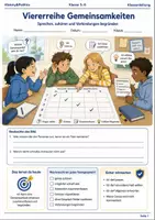 Vorschau - Arbeitsblätter - Viererreihe Gemeinsamkeiten Klasse 5–6 - Deckblatt