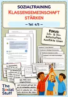 Vorschau - Stundenentwürfe - Soziales Lernen: Sozialtraining "Klassengemeinschaft stärken" - Teil 4 (Doppelstunde) / Klasse 3-5 / Teambuilding - Deckblatt