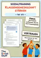 Vorschau - Stundenentwürfe - Soziales Lernen: Sozialtraining "Klassengemeinschaft stärken" - Teil 3 (Doppelstunde) / Klasse 3-5 / Teambuilding - Deckblatt