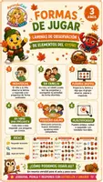 Vista previa - Unidades / Secuencias / Situaciones de Aprendizaje - Láminas de observación del otoño para Infantil 3 años. Atención, lenguaje y lógica - página 1