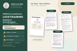 Vorschau - Stundenentwürfe - Späterer Schulbeginn - Sachtext-Lesetraining | iKMPLUS-orientiert - Deckblatt