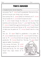 Vorschau - Arbeitsblätter - Simple Past regelmäßige Verben – Lückentext Arbeitsblatt Englisch - Seite 3
