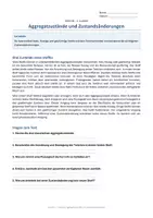 Vorschau - Arbeitsblätter - Arbeitsblatt Chemie Klasse 7 - Aggregatzustände und Zustandsänderungen - Deckblatt