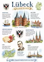 Vorschau - Arbeitsblätter - Lernposter + Arbeitsblätter zum Thema "Lübeck" + Lösung & MP3 + Mindmap + Infografik - Deckblatt