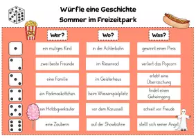Vorschau - Arbeitsblätter - Würfelgeschichten - 5 sommerliche Schreibabenteuer - Seite 2