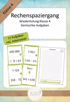 Vorschau - Stationenlernen - Rechenspaziergänge Klasse 4 - Seite 1