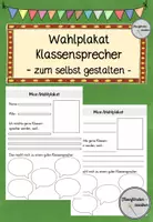 Vorschau - Arbeitsblätter - Wahlplakat Klassensprecher - Deckblatt