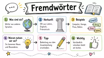 Vorschau - Arbeitsblätter - Arbeitsblätter zum Thema "Fremdwort" + Lösung & MP3 + Mindmap + Infografik - Seite 1