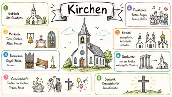 Vorschau - Arbeitsblätter - Lernposter + Arbeitsblätter zum Thema "Kirchen" + Lösung & MP3 + Mindmap + Infografik - Seite 2