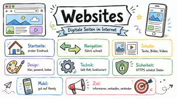 Vorschau - Arbeitsblätter - Arbeitsblätter zum Thema "Website" + Lösung & MP3 + Infografik - Seite 1
