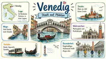 Vorschau - Arbeitsblätter - Lernposter + Arbeitsblätter zum Thema "Venedig" + Lösung & MP3 + Mindmap + Infografik - Seite 2