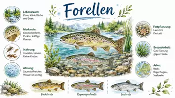 Vorschau - Arbeitsblätter - Arbeitsblatt zum Thema "Forelle" + Onlineübung & MP3 + Infografik - Seite 1