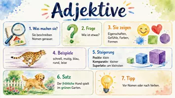 Vorschau - Arbeitsblätter - Arbeitsblatt "Adjektiv (einfache Sprache)" + Onlineübung & MP3 + Infografik - Seite 3