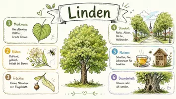 Vorschau - Arbeitsblätter - Arbeitsblatt "Linden" + Onlineübung & MP3 + Infografik - Seite 1