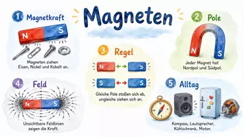 Vorschau - Arbeitsblätter - Arbeitsblatt "Magnet" + Onlineübung & MP3 + Mindmap + Infografiken - Seite 1
