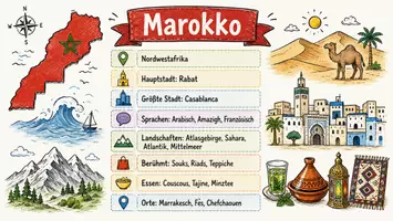 Vorschau - Arbeitsblätter - Arbeitsblätter zum Thema "Marokko" + Lösung & MP3 + Mindmap + Infografik - Seite 1