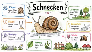 Vorschau - Arbeitsblätter - Lernposter + Arbeitsblätter zum Thema "Schnecken" + Lösung & MP3 + Mindmap + Infografik - Seite 2