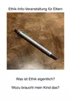 Vorschau - Lehrpläne/Lehrermaterial - Elternarbeit: Info-Veranstaltung für das Fach Ethik - Deckblatt