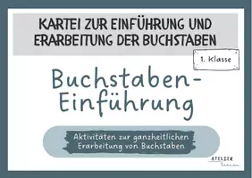 Vorschau - Stationenlernen - Kartei Buchstabeneinführung - Deckblatt