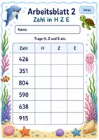 Vorschau - Arbeitsblätter - Hunderter Zehner Einer | Mathematik Klasse 3 | 6 Arbeitsblätter als PDF - Seite 2