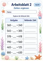 Vorschau - Arbeitsblätter - Minusaufgaben bis 1000 | Mathematik Klasse 3 | 6 Arbeitsblätter als PDF - Seite 2