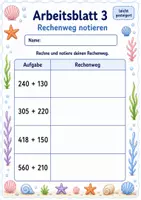 Vorschau - Arbeitsblätter - Addition ohne Übertrag bis 1000 | Mathematik Klasse 3 | 6 Arbeitsblätter als PDF - Seite 3