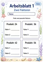 Vorschau - Arbeitsblätter - Faktoren finden | Mathematik Klasse 3 | 6 Arbeitsblätter als PDF - Seite 1