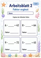 Vorschau - Arbeitsblätter - Faktoren finden | Mathematik Klasse 3 | 6 Arbeitsblätter als PDF - Seite 2