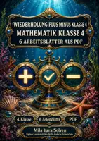 Vorschau - Arbeitsblätter - Wiederholung Plus Minus Klasse 4 | Mathematik Klasse 4 | 6 Arbeitsblätter als PDF - Deckblatt