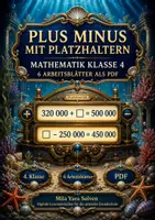 Vorschau - Arbeitsblätter - Plus Minus mit Platzhaltern | Mathematik Klasse 4 | 6 Arbeitsblätter als PDF - Deckblatt
