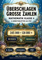 Vorschau - Arbeitsblätter - Überschlagen große Zahlen | Mathematik Klasse 4 | 6 Arbeitsblätter als PDF - Deckblatt