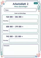 Vorschau - Arbeitsblätter - Überschlagen große Zahlen | Mathematik Klasse 4 | 6 Arbeitsblätter als PDF - Seite 2