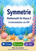 Vorschau - Arbeitsblätter - Symmetrie Klasse 3 | Mathematik Klasse 3 | 6 Arbeitsblätter als PDF - Deckblatt