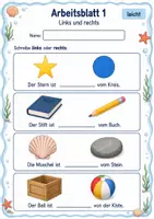 Vorschau - Arbeitsblätter - Lagebeziehungen Klasse 3 | Mathematik Klasse 3 | 6 Arbeitsblätter als PDF - Seite 1