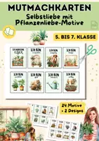 Vorschau - Anderer Materialtyp - Mutmachkarten Pflanzenliebe | Positive Affirmationen für mehr Selbstvertrauen | Klasse 5–7 - Deckblatt