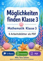Vorschau - Arbeitsblätter - Möglichkeiten finden Klasse 3 | Mathematik Klasse 3 | 6 Arbeitsblätter als PDF - Deckblatt