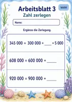 Vorschau - Arbeitsblätter - Lernzielkontrolle Zahlenraum Million | Mathematik Klasse 4 | 6 Arbeitsblätter als PDF - Seite 3