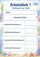 Vorschau - Arbeitsblätter - Zahlen lesen bis 1 Million | Mathematik Klasse 4 | 6 Arbeitsblätter als PDF - Seite 1