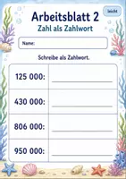 Vorschau - Arbeitsblätter - Zahlen lesen bis 1 Million | Mathematik Klasse 4 | 6 Arbeitsblätter als PDF - Seite 2