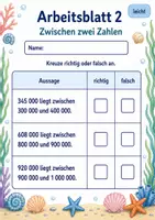Vorschau - Arbeitsblätter - Orientierung im Zahlenraum Million | Mathematik Klasse 4 | 6 Arbeitsblätter als PDF - Seite 2