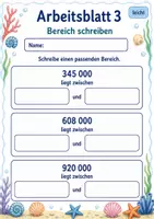 Vorschau - Arbeitsblätter - Orientierung im Zahlenraum Million | Mathematik Klasse 4 | 6 Arbeitsblätter als PDF - Seite 3