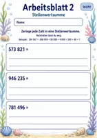 Vorschau - Arbeitsblätter - Zahlen zerlegen bis 1 Million | Mathematik Klasse 4 | 6 Arbeitsblätter als PDF - Seite 2